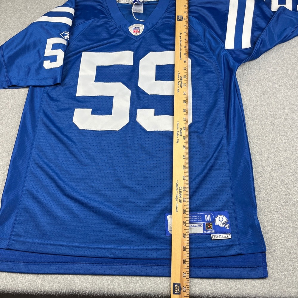 Reebok Football Jersey Mens Medium Blue Indianapolis Colts Cato June 59 NFL - Picture 6 of 6